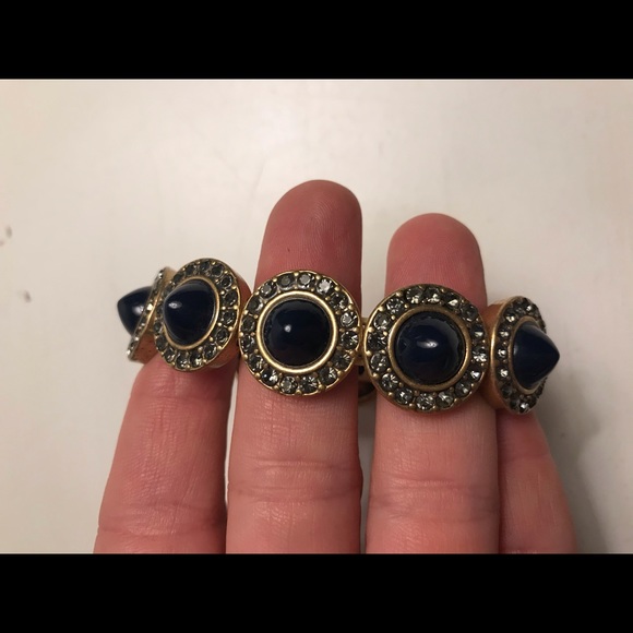 J. Crew Jewelry - JCrew navy rhinestone bracelet J. Crew Jewelry - JCrew navy rhinestone bracelet